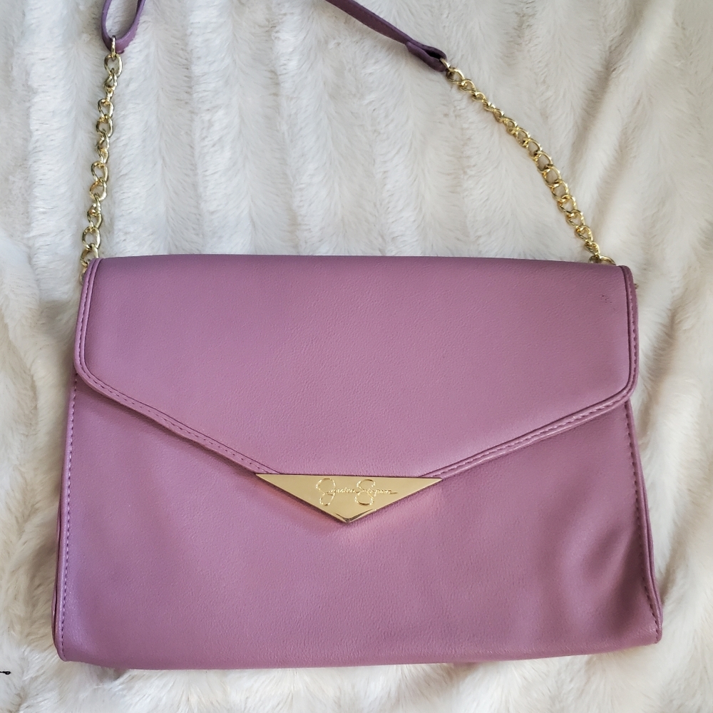 JESSICA SIMPSON~ DUSTY MAUVE CROSSBODY/ CLUTCH!